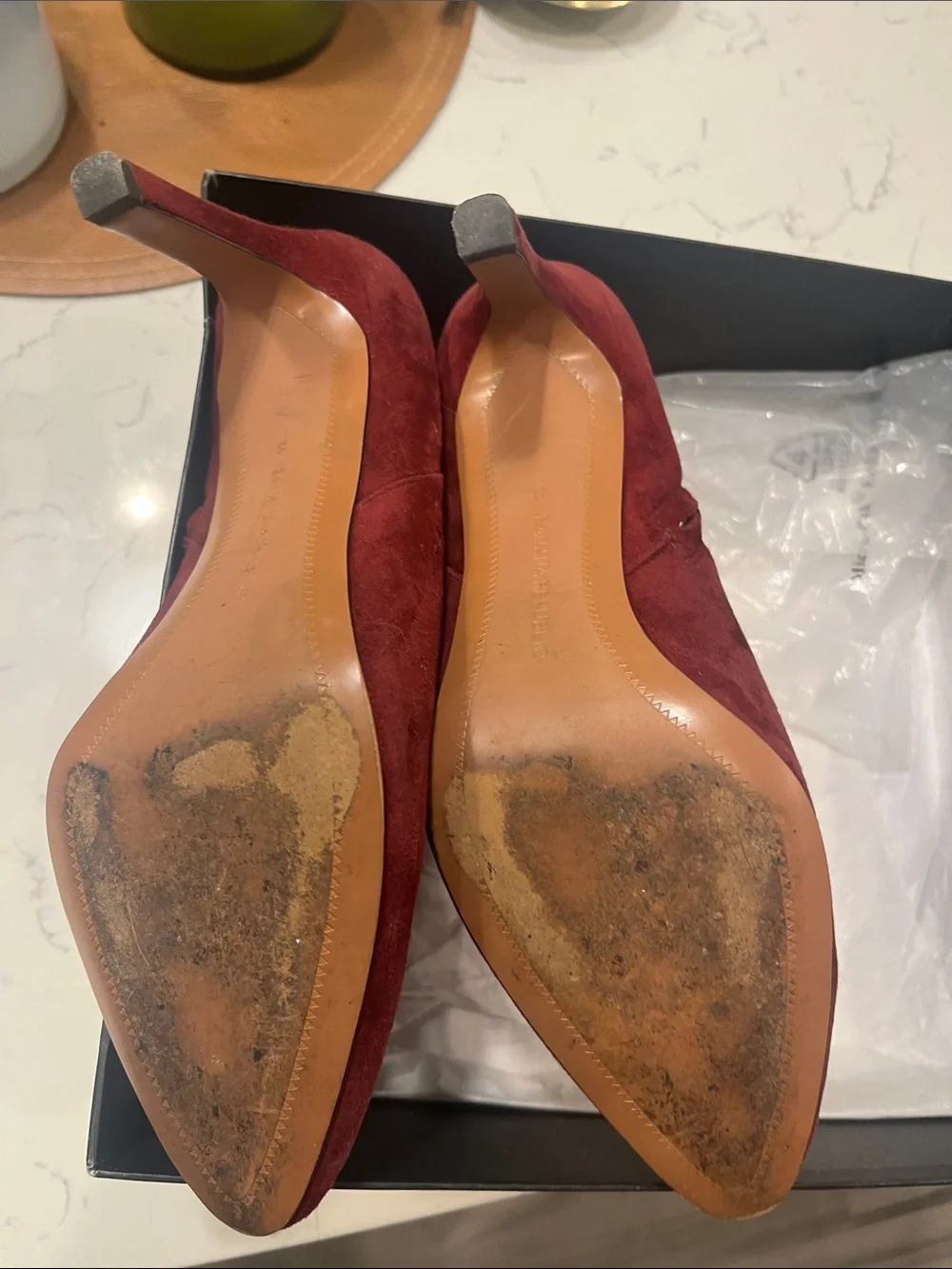 Banana Republic Burgundy Suede Ankle Booties